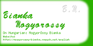 bianka mogyorossy business card