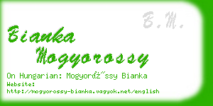 bianka mogyorossy business card